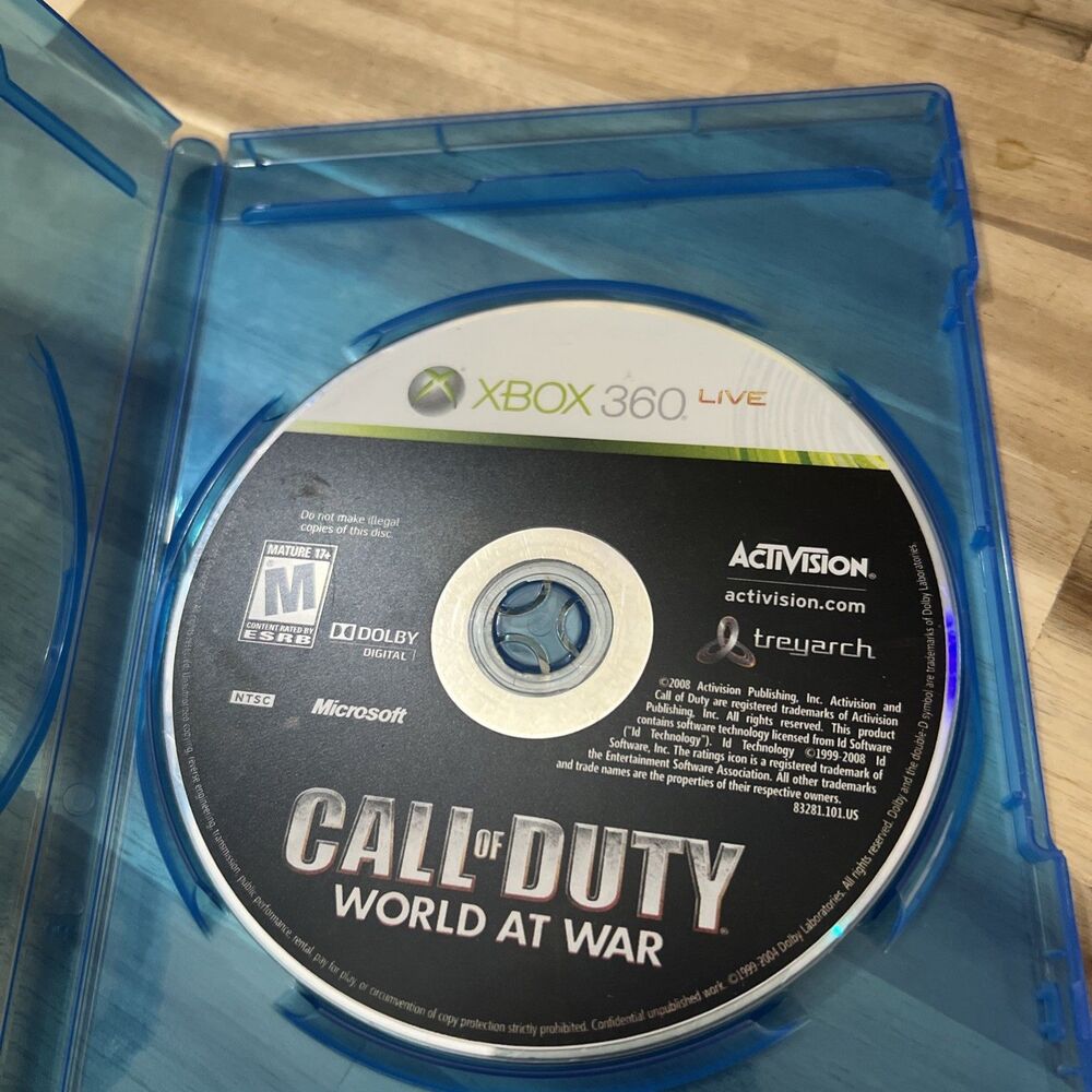 Call of Duty: World at War - Platinum Hits (Xbox 360, 2008) DISC ONLY! FAST SHIP